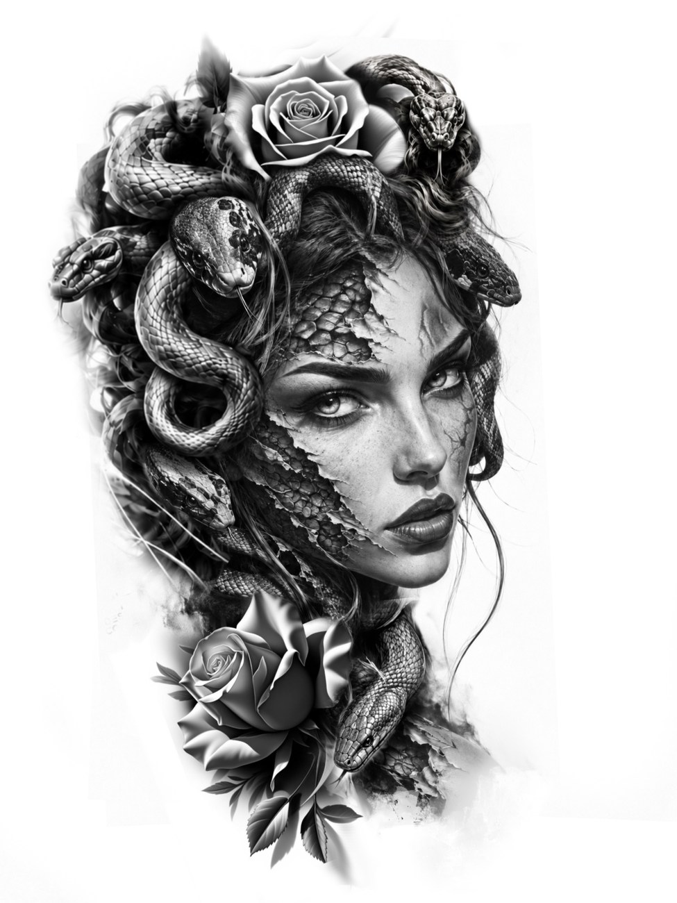 Étude figurative noir et gris
